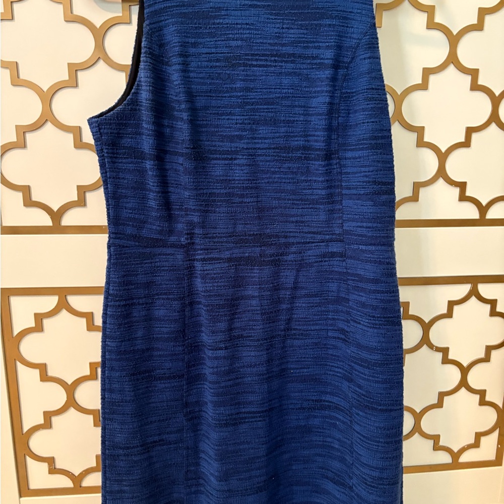 LOFT Navy Textured Mini Dress